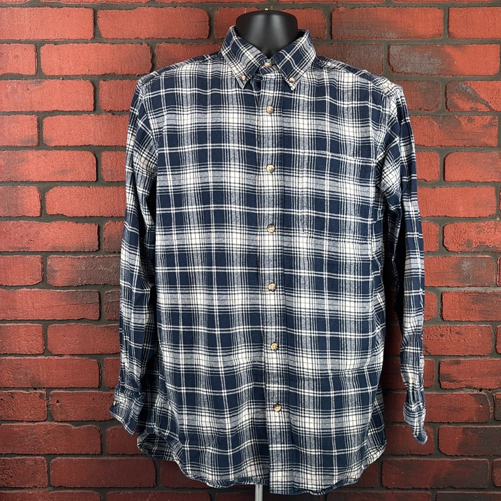 Backpacker Shirt‎ Mens Large Plaid Flannel Button Down